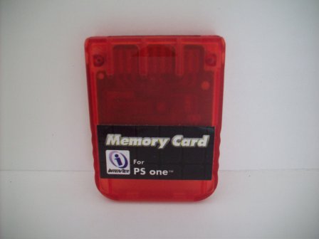 Memory Card (Red) (Third Party) - PS1 Accessory